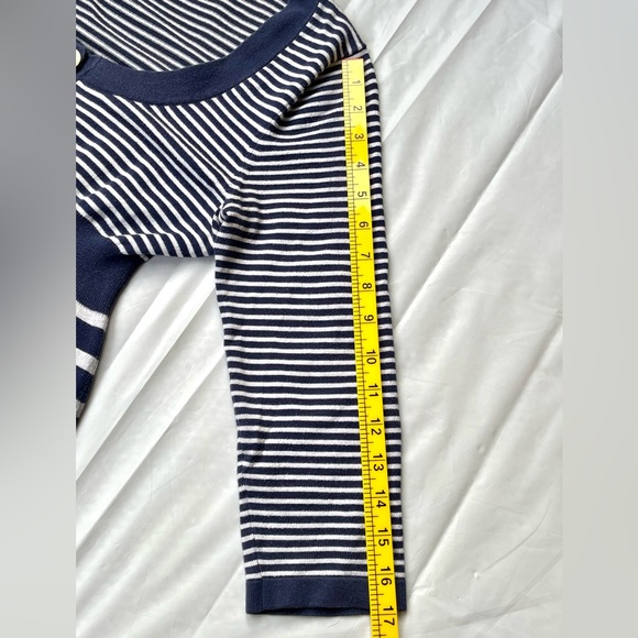 BODEN Striped Top UK 10 Lightweight/Indigo Blue/Nautical/Coastal/Knitted - Picture 10 of 14